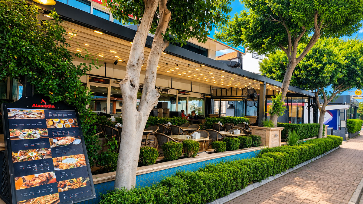 Rahat ve aydınlık restoran iç mekânı